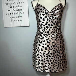 Princess Polly Sugar Leopard Print Dress Size 6, Spaghetti Strap